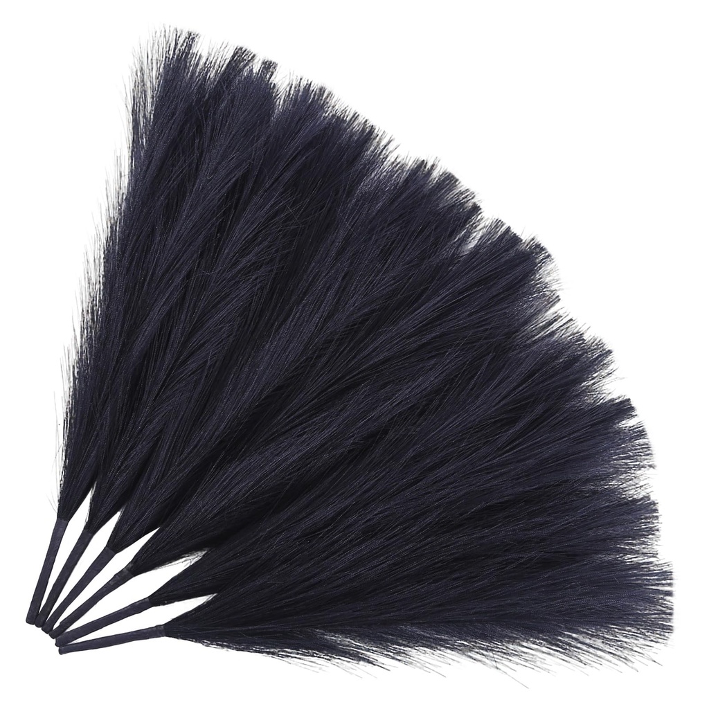 AFAMITOO Set of 6 Artificial Pampas Grass 17.7Ã¢Â€Â/45CM Fake Pompous Decor White/Blue Fau