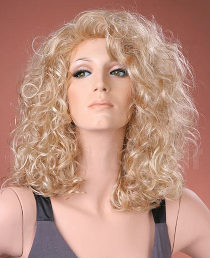 Forever Young UK Ladies Long Bouncy Curls Dark Blonde Curly Fashion Wig