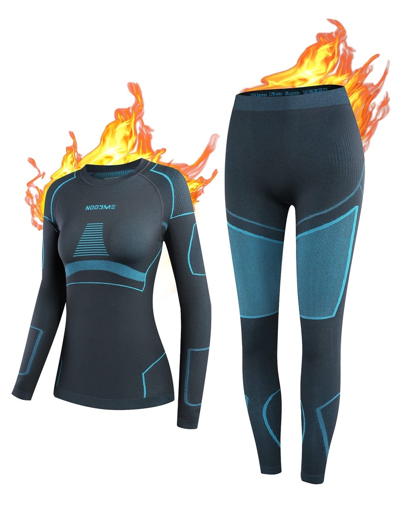 NOOYME Thermal Base Layer Women, Ski Base Layers Women, Ladies Thermal Clothing & Leggings