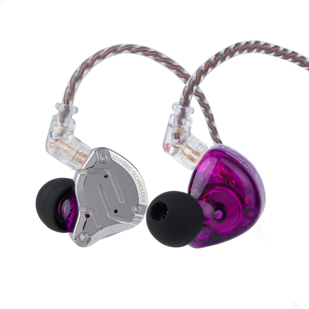 Linsoul KZ ZS10 Pro, 4BA+1DD 5 Driver in Ear Monitor, HiFi Wired Earbuds, Gaming Earbuds, H