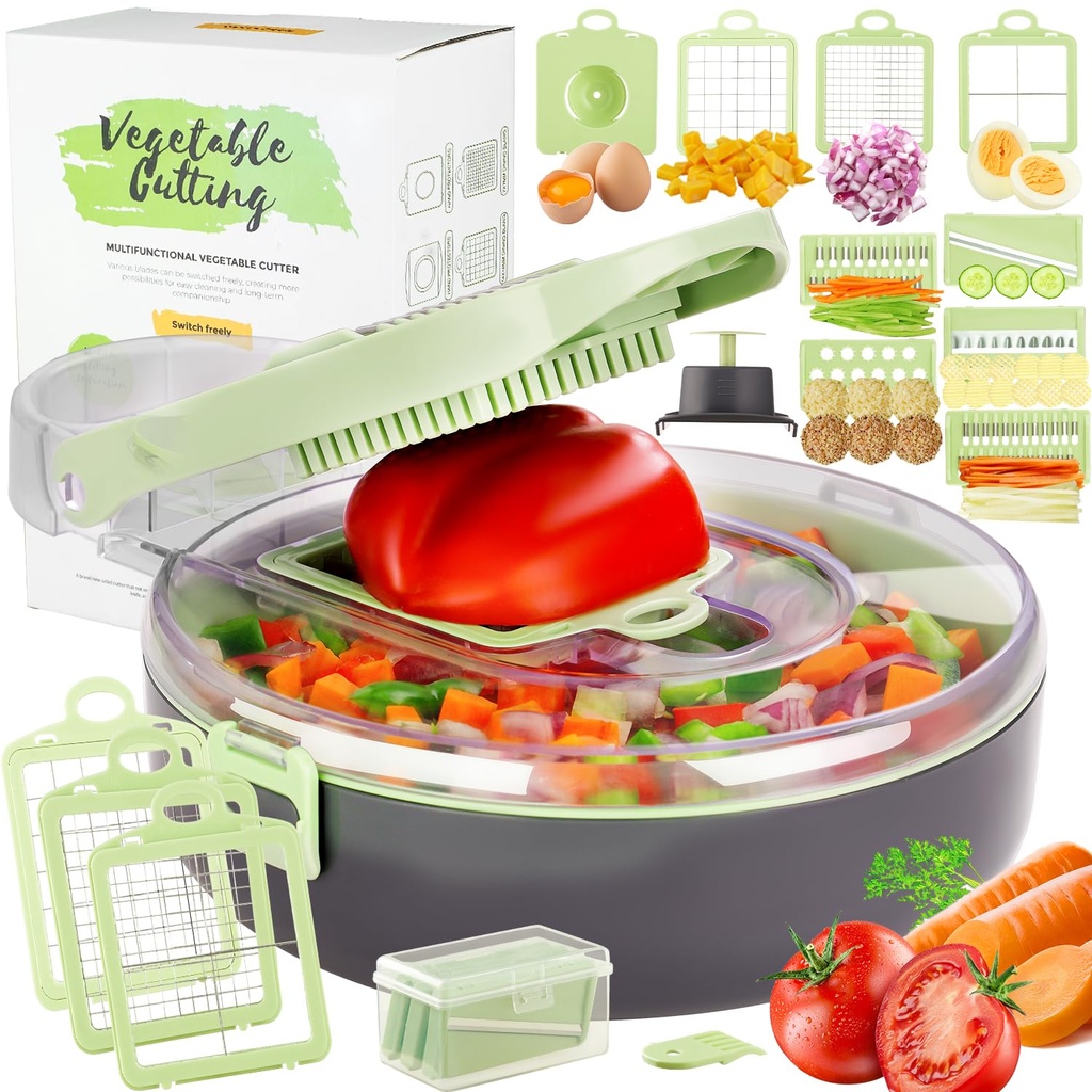 Vegetable Chopper,Multifunctional Mandoline Vegetable Slicer,Pro Onion Chopper Food Chopper
