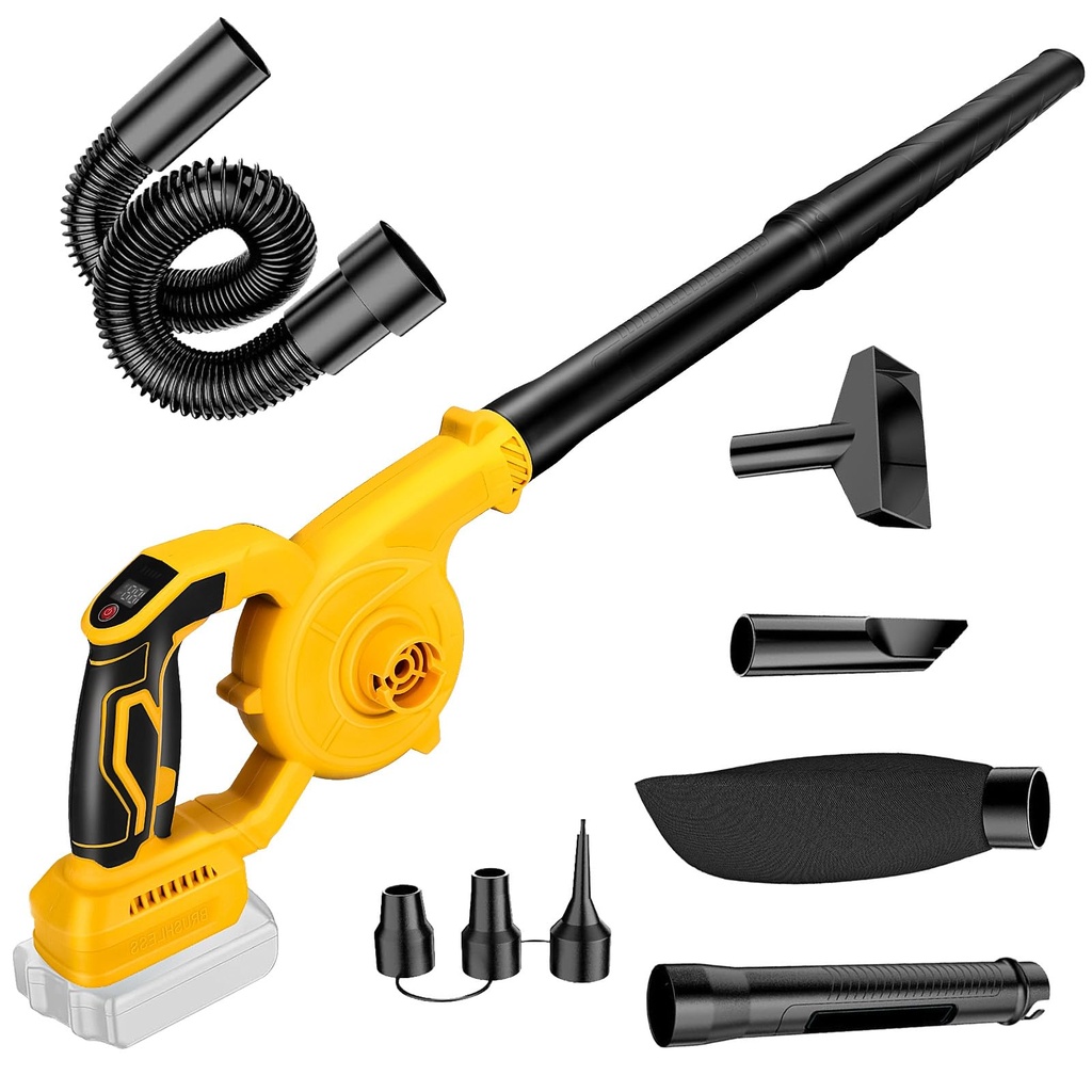 Cordless Leaf Blower for Dewalt 18V 20V Battery, 120CFM 230MPH 2-in-1 Electric Leaf Blowers