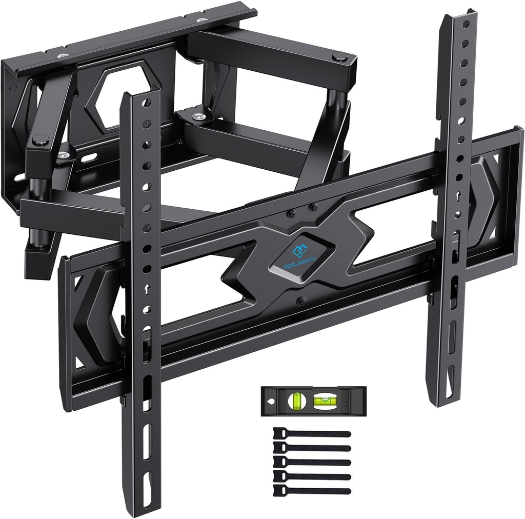 PERLESMITH TV Wall Bracket, Swivel Tilt Wall Mount for 26-70 Inch Flat & Curved TVs up to 4