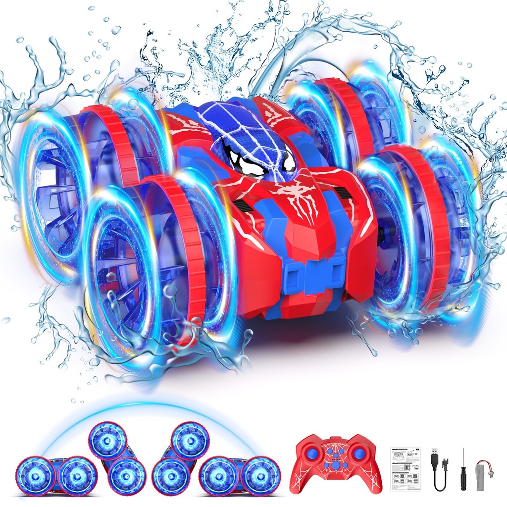 fygurso 4WD Waterproof Remote Control Car Amphibious 2.4 GHz RC Cars Remote Control 