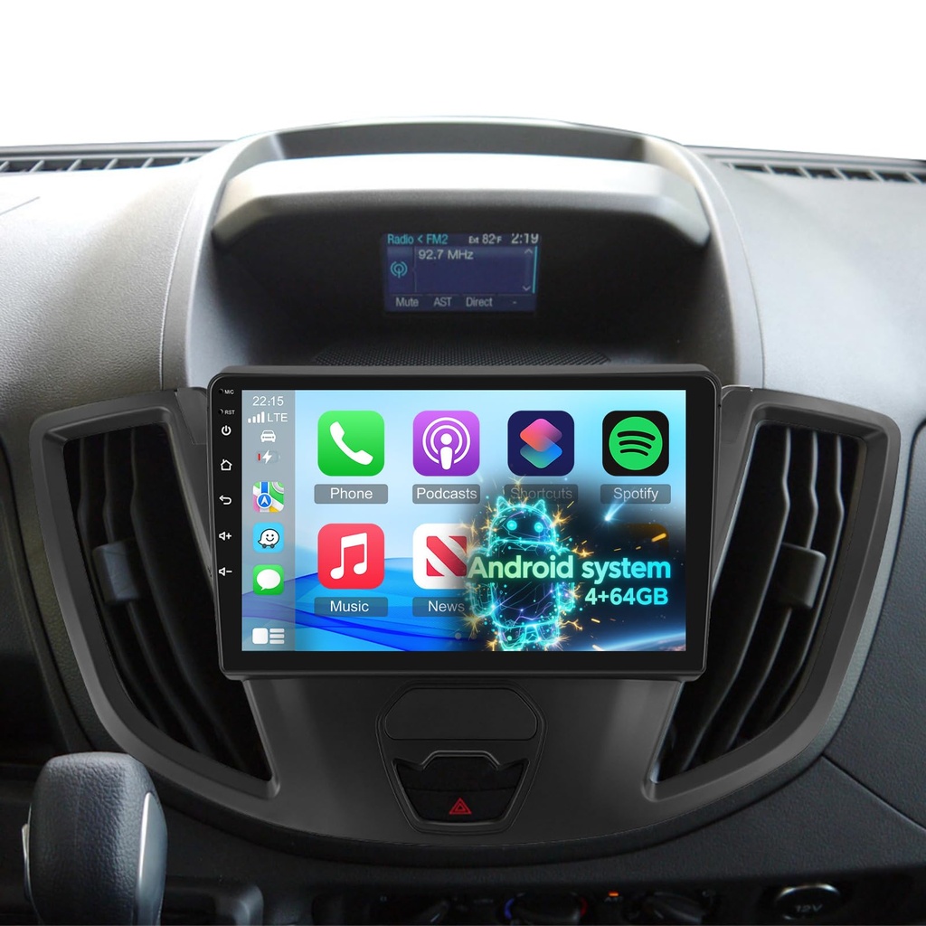 [4G+64G] Radio for Ford Transit 150 250 350 2015-2019, 9 inch Touch Screen Android Transit