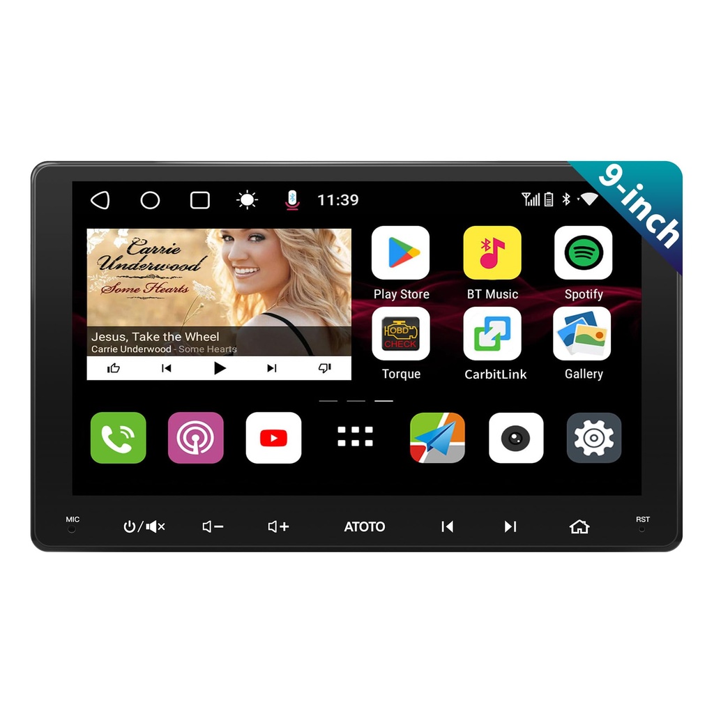 ATOTO S8MS 9" QLED 1280 * 720 Android Double Din Car Stereo, Built-in 4G LTE, Wireless