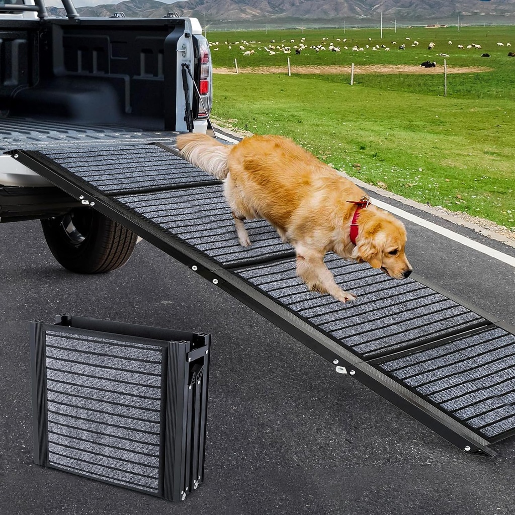Snagle Paw Longest 180cm Dog Car Ramp,Protable Stairs for Large Dogs with Anti-Slip Rug Sur