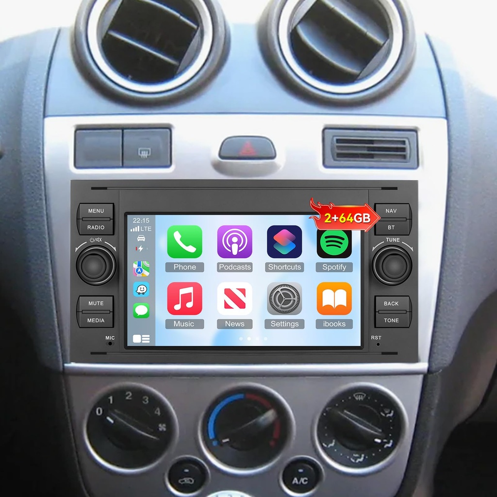 2GB+64GB Car Radio for Ford Transit Fiesta Focus Fusion Galaxy Mondeo Kuga, Android Touch S