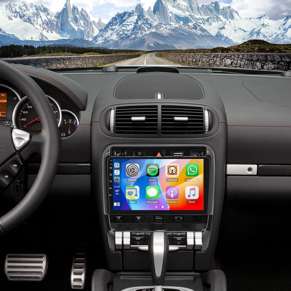 Double Din Car Stereo Upgrade for Porsche Cayenne 2002-2010, 9' IPS Touch Screen Android 13
