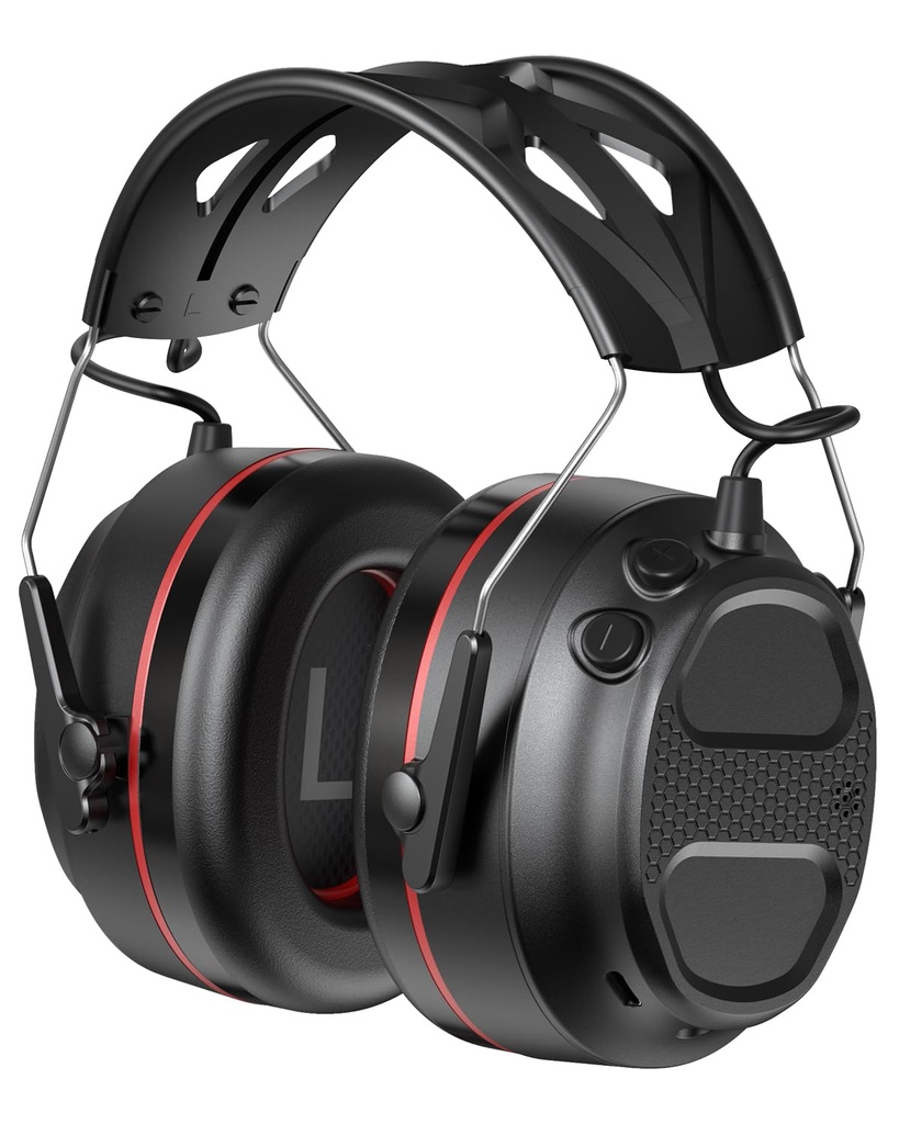Doohoeek Bluetooth 5.4 Ear Defender, Wireless Hearing Protector Earmuffs with 1200mAh Recha