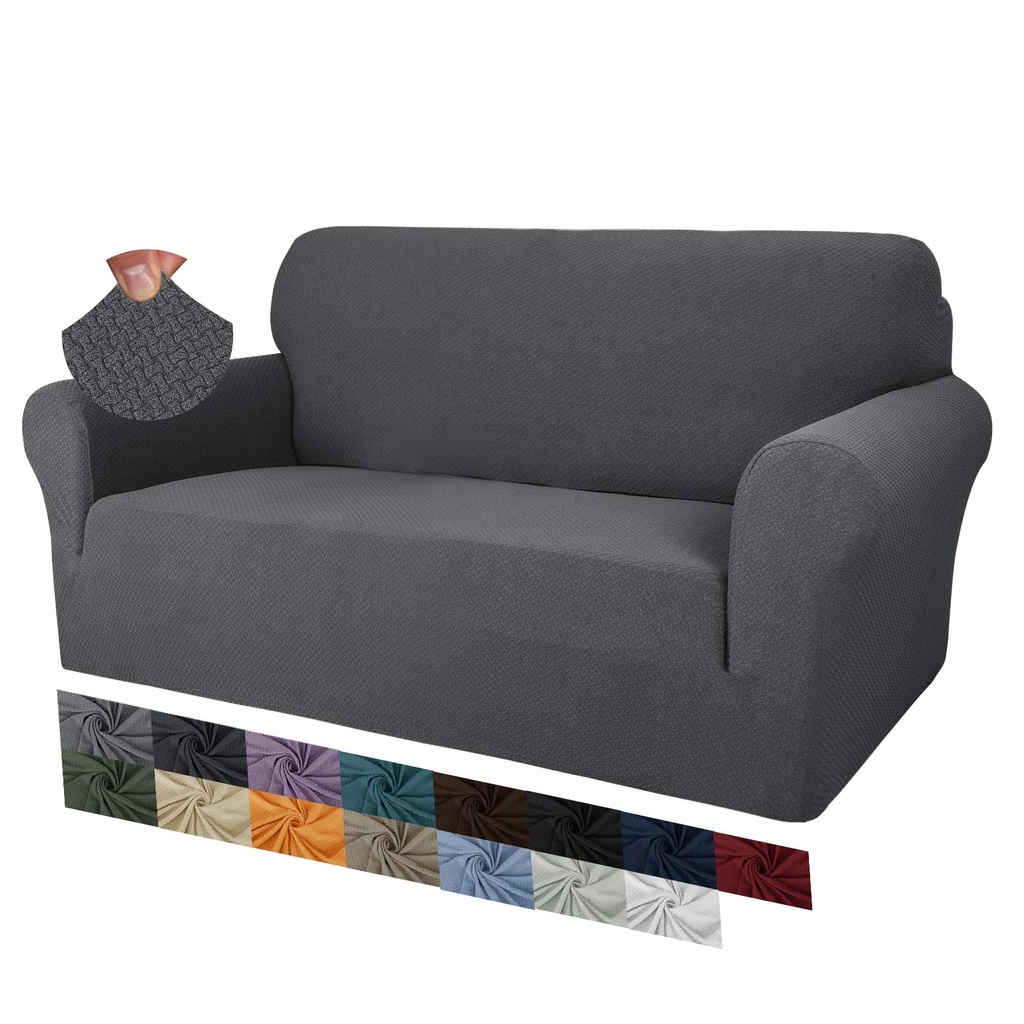 MAXIJIN Creative Jacquard Couch Covers for 2 Seater, Super Stretch Non Slip Love Seat Sofa