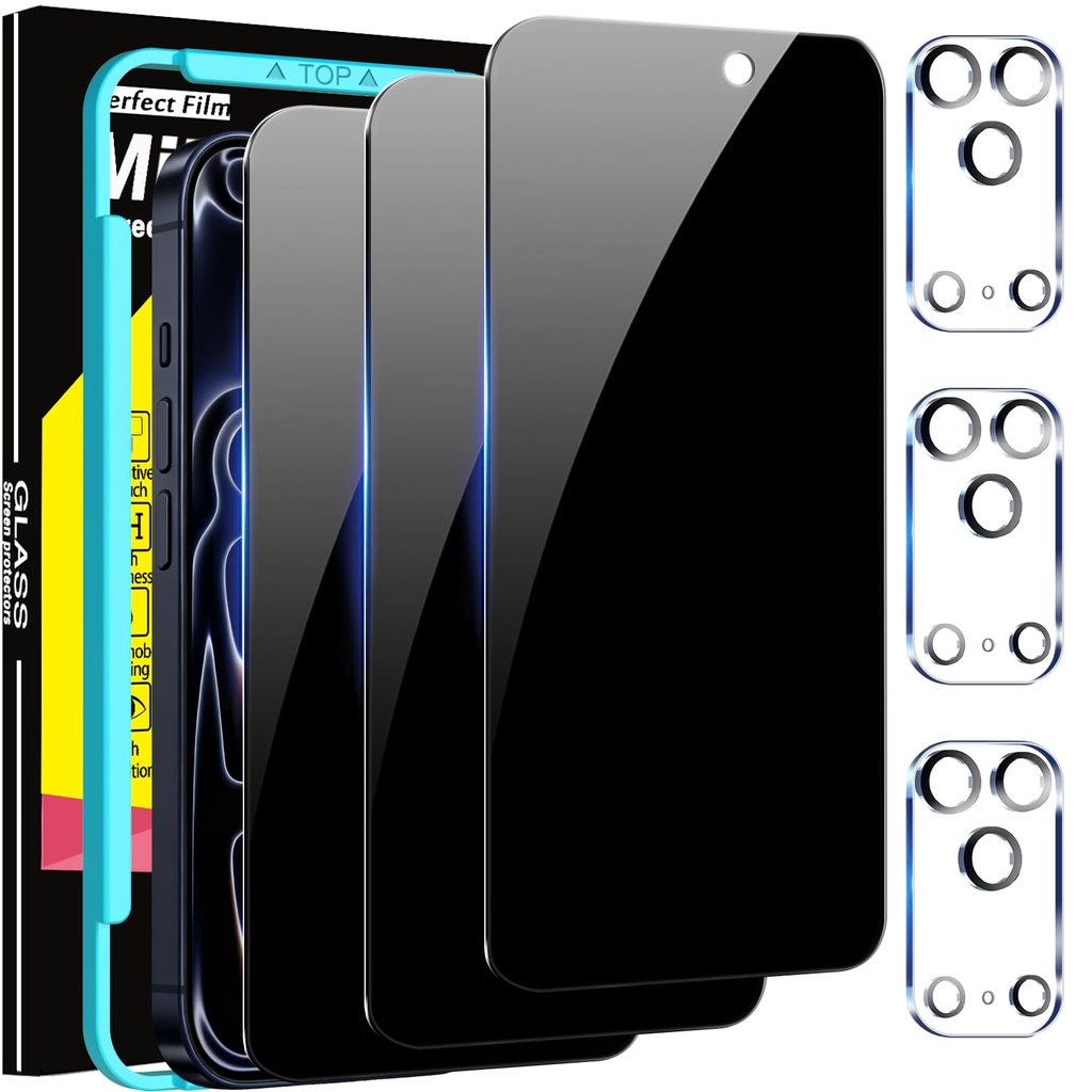 Milomdoi 3 Pack Privacy Screen Protector for iPhone 17 Pro [Phone Case Friendly] Accessori