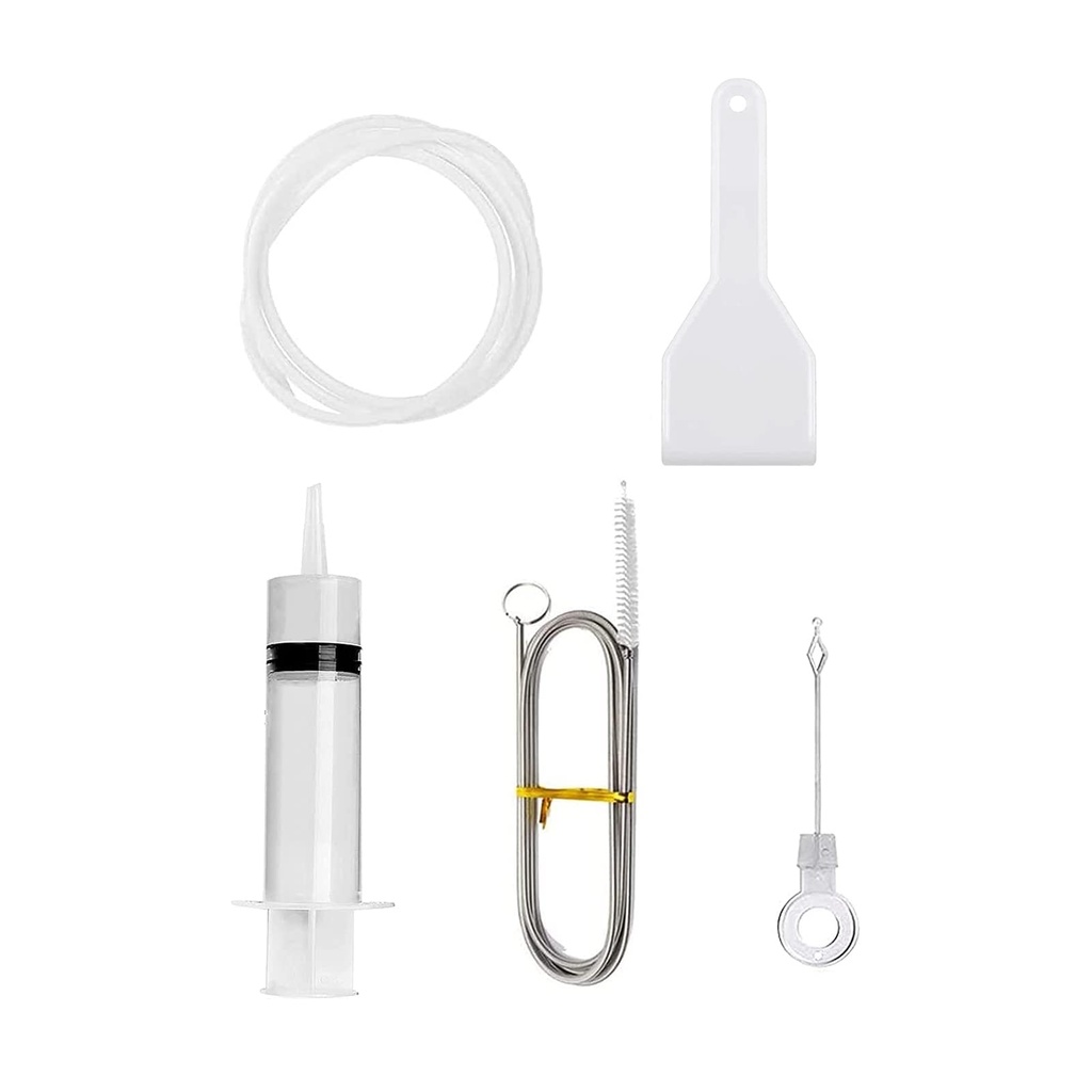 NITAIUN 5 Pcs Refrigerator Scrub Brush Set, Fridge Drain Hole Cleaning Device, Universal 
