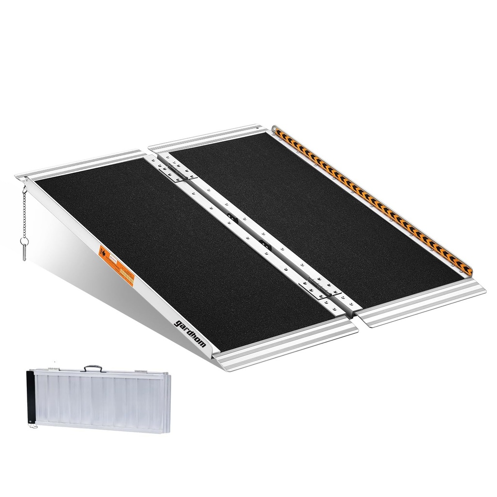 Wheelchair Ramps 3FT, gardhom Foldable Ramps for Wheelchairs Portable Aluminum 362kg Capaci