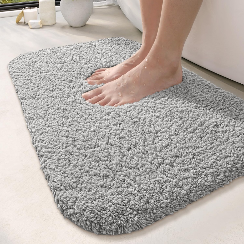 DEXI Microfiber Thick Bath Mat 60 x 110 cm, Ultra Soft and Absorbent Mats, Plush Fluffy Non