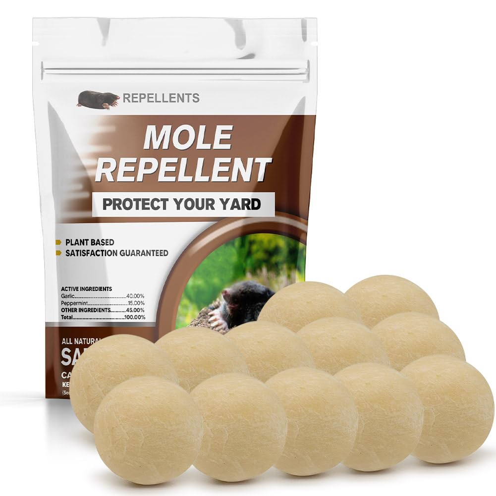 WENQHL Mole Repellent, Gopher Repellent, Effective Mole Deterrent for Lawn