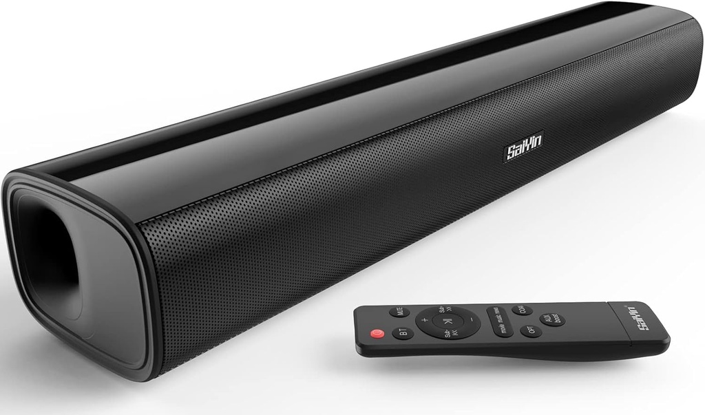 Saiyin Sound Bar for TV, 40 Watts Small Soundbar, Surround Sound System Sound Bar with Blue