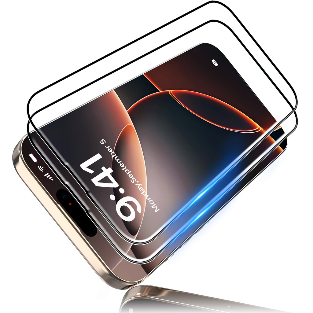 AMAZEAR Screen Protector Compatible with Apple iPhone 17 Pro Max(2 Pack), 6.9inch Tempered