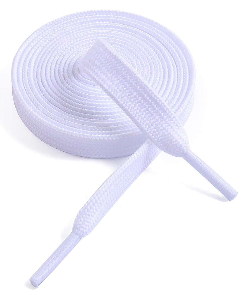 VSUDO 35 Inches Snow White Fine Weave Flat Shoe Lace for Sneaker, 5/16Ã¢Â€Â Width Flat Sn