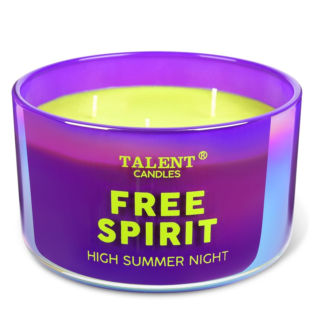 TALENT Scented Candles for Home - Enjoy Candles, Natural Soy Wax with 3 Cotton Wicks, 