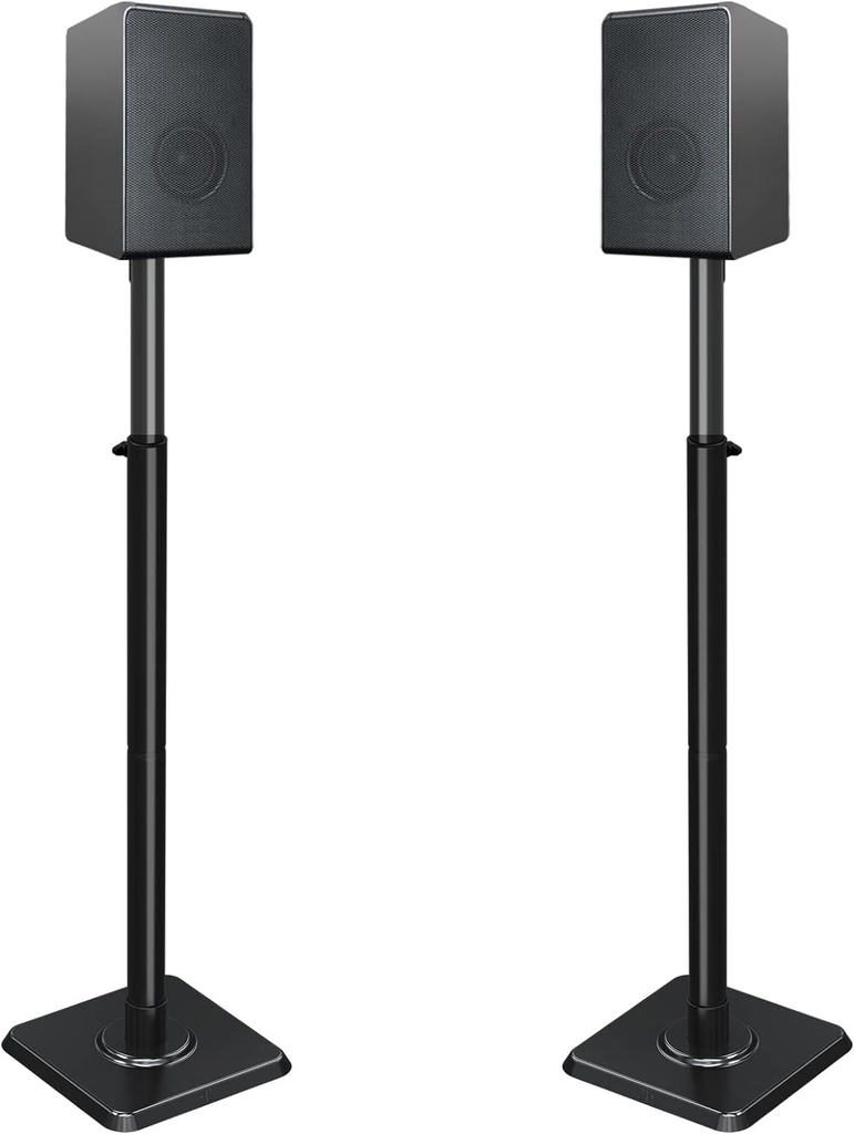 Mounting Dream Speaker Stands Height-Adjustable for Satellites up to 5 kg, Set of 2 Floor