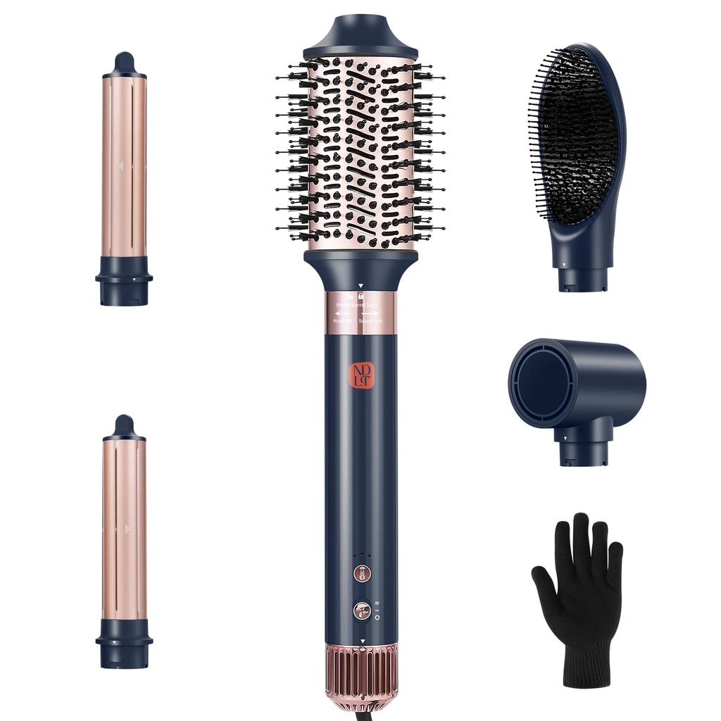 6 in 1 Flexstyle Hair Styler, NDLTER High Concentration of Negative Ions Hair Dryer, Blow D