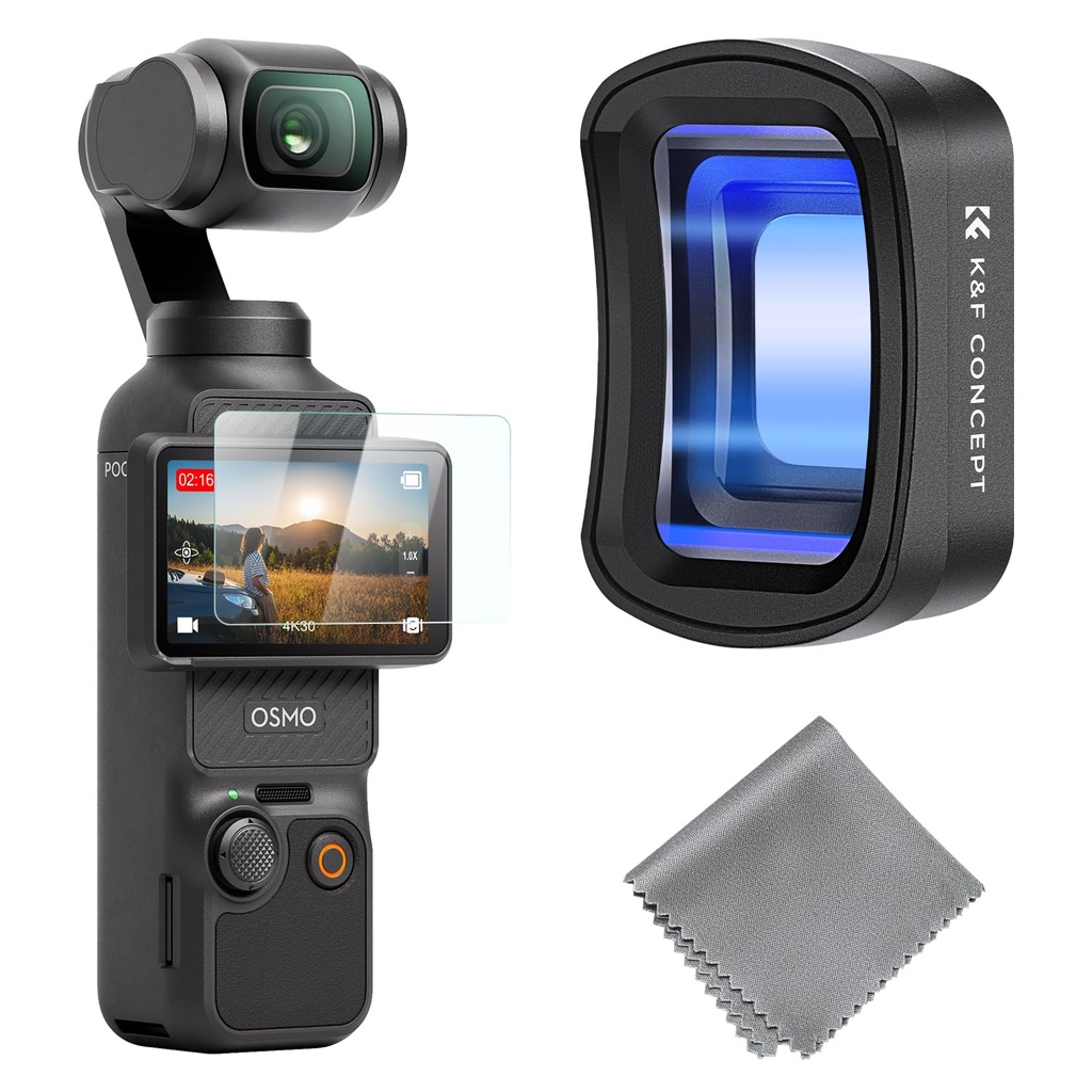K&F CONCEPT Magnetic 1.2X Anamorphic Lens Filter Compatible with DJI Osmo Pocket 3, Cinemat