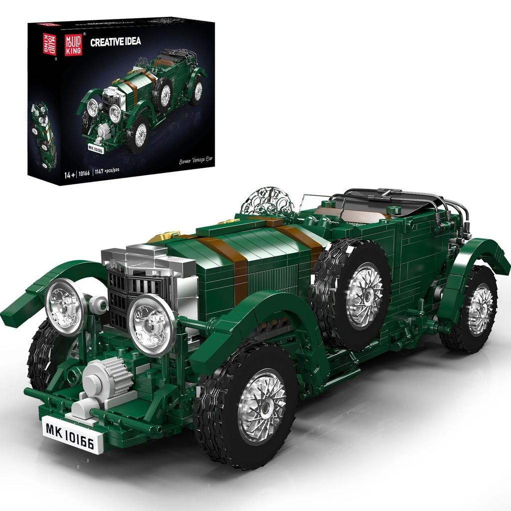 Mould King 10166 Classic Cars Building Set, Vintage Classic Car Model Building Blocks, Gift