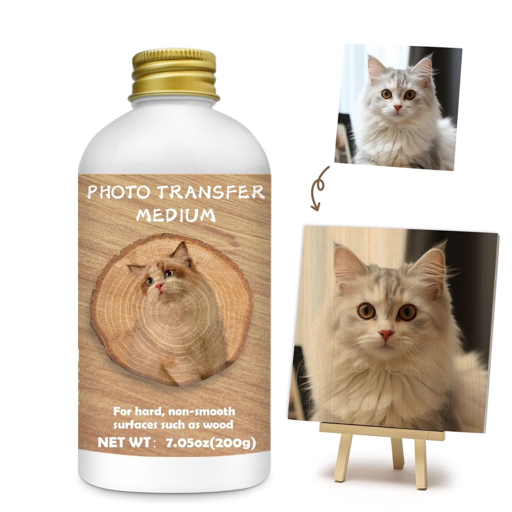 WAN2TLK Photo Transfer Medium, Gel Medium for Photo Transfer, Image After Transfer Clear W
