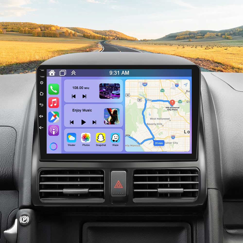 4G+64G Android 13 Double Din Car Stereo for Honda CRV 2001-2006 w/Wireless Carplay & Android