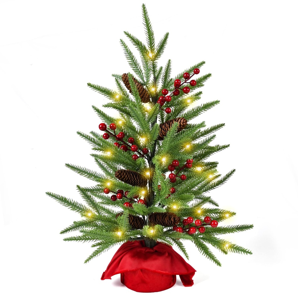 Mini Christmas Tree, Artificial Tabletop PE Tree, Small Xmas Trees with PE Branches 