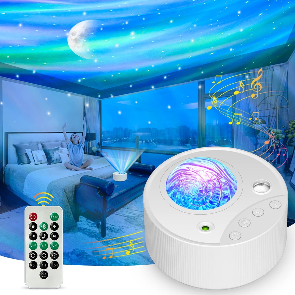 ibell Galaxy Projector Northern Aurora Lights, 14 Colors Sensory Lights Star Projector Night