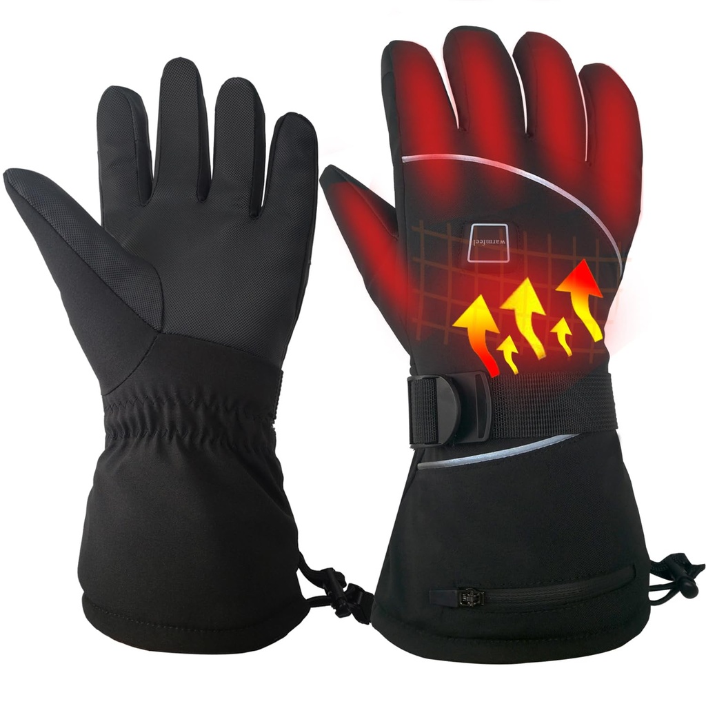 LPCRILLY Heated Gloves for Men and Women, Waterproof for Skiing and Motorcycling in Winter