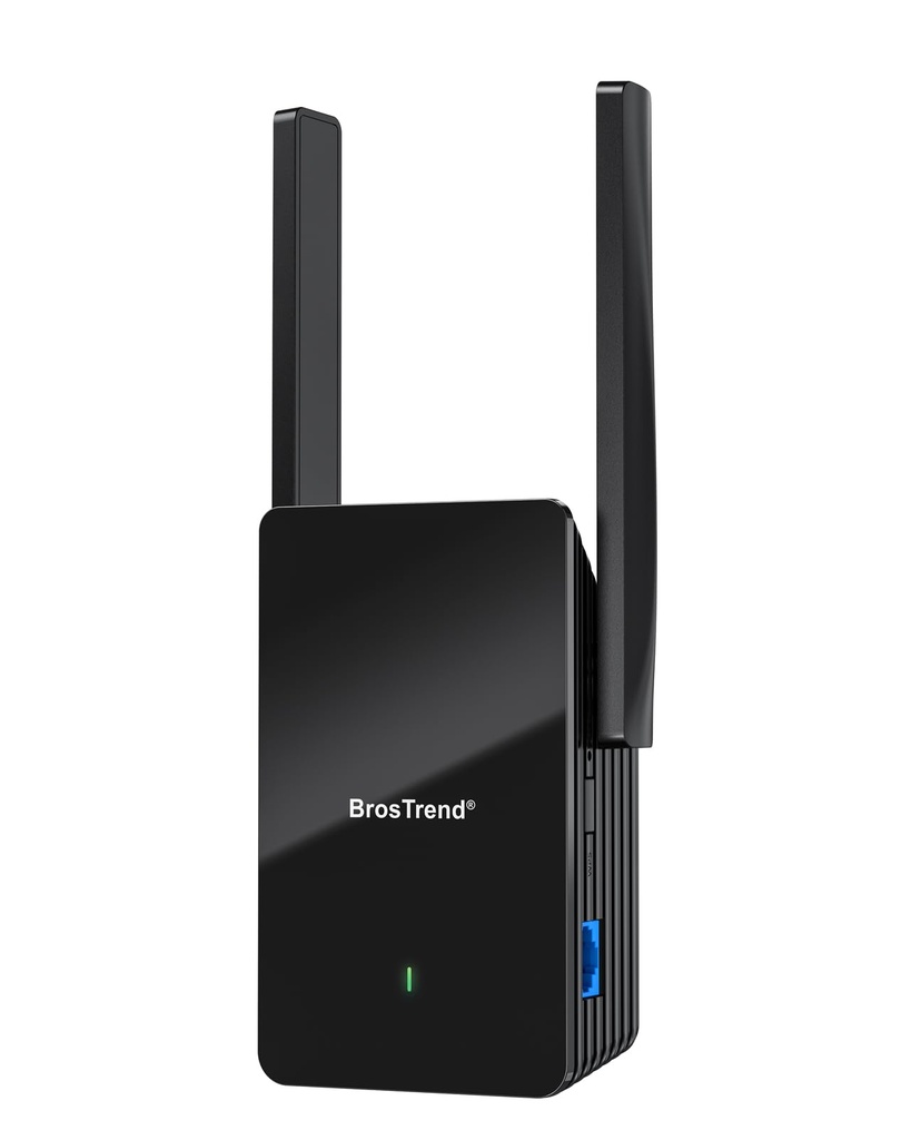 BrosTrend WiFi 6 AX1500 WiFi Extender Booster, WiFi Booster Range Extender with Gigabit Por