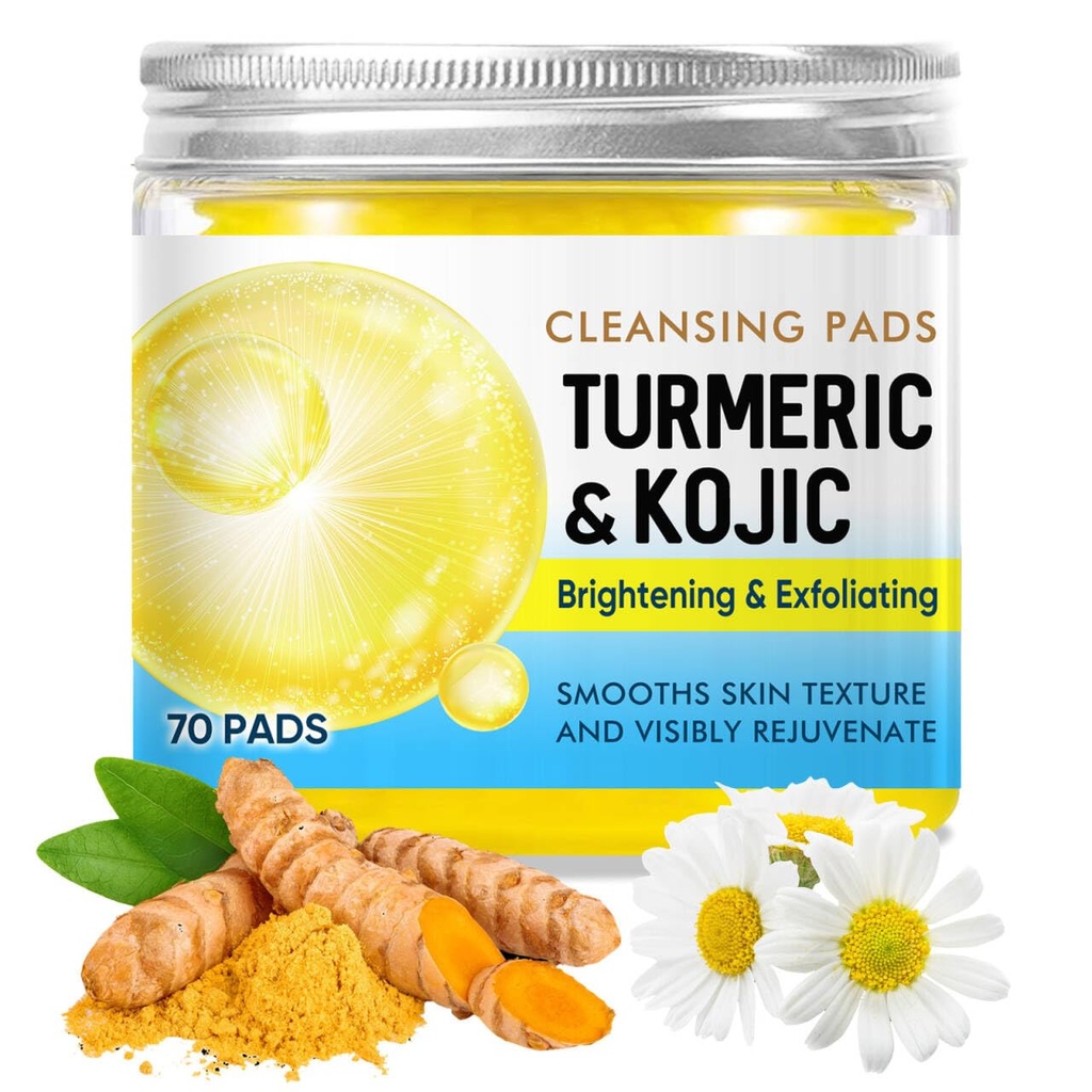 Kojic Acid and Turmeric Pads, Turmeric Kojic Acid Pads for Deep Clean Pores 
