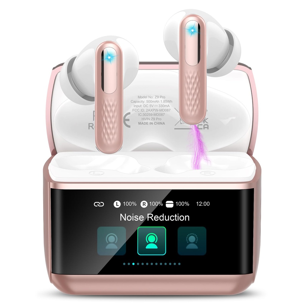 ZYHKON Wireless Earbuds, HiFi Stereo Bluetooth Earbuds with ANC/ENC Noise Cancelling, Bluet