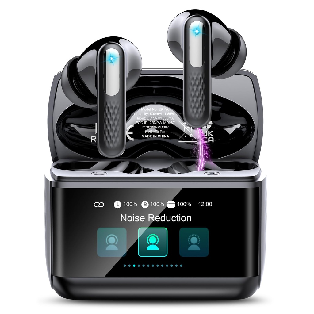 ZYHKON Wireless Earbuds, HiFi Stereo Bluetooth Earbuds with ANC/ENC Noise Cancelling, Bluet