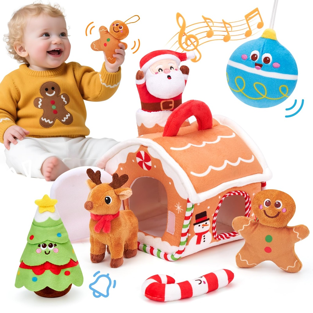 hahaland Baby Toys 6-12 Months, Soft Toddlers Christmas Babies Gifts, Interactive Baby 