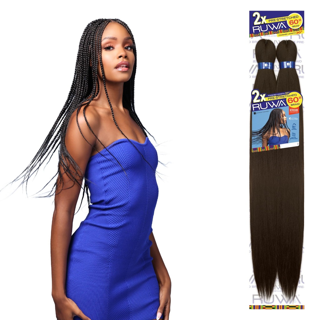 Sensationnel X-Pression 100% Kanekalon Crochet Braid - 2X RUWA Pre-Stretched 30" 