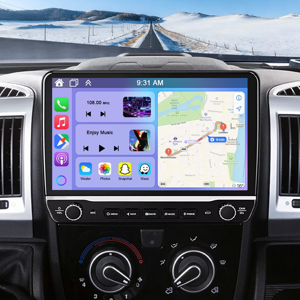 4G+64G Car Stereo for Fiat Ducato 3 2006-2023, for Peugeot Boxer 2 w/Wireless Carplay Android