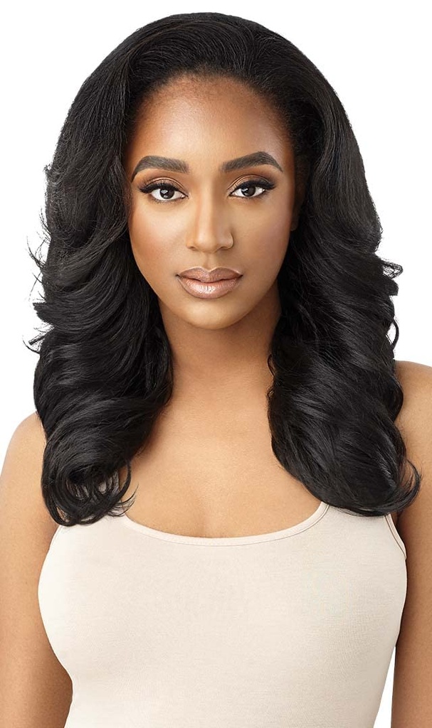 Outre Synthetic Quick Weave Wig - Neesha H305 (Color:1 Jet Black)