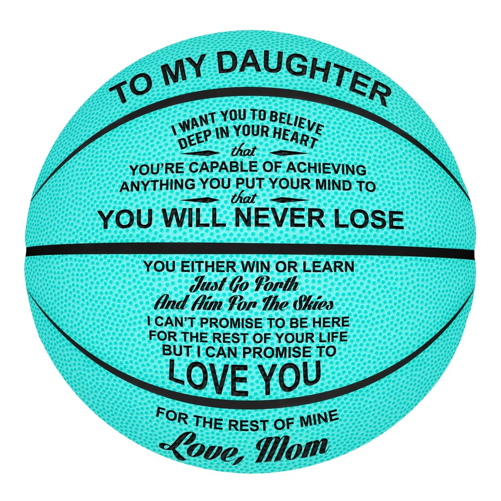 kenon Customized Engraved Basketballs for Daughter, Personalized Indoor/Outdoor Game Leathe