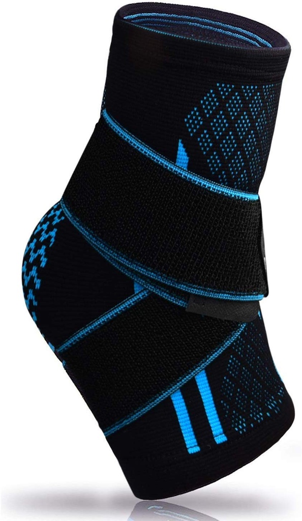 Ankle Support Adjustable Ankle Brace Elastic and Breathable Nylon Ankle Wrap with Arch Supp