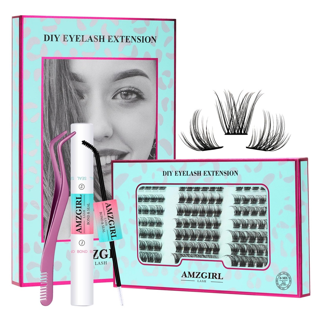 Cluster Lashes Kit 144pcs Individual Lashes Clusters,Lash Bond And Seal,Eyelashes Remover