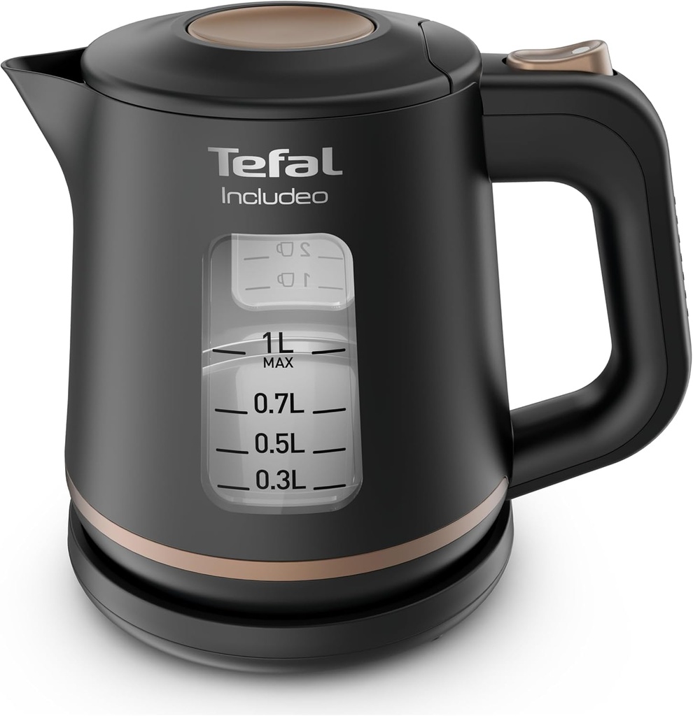 Tefal KI5338 Includeo Kettle | Capacity 1 Litre | Non-Slip Handle | Easy to Read Water Level
