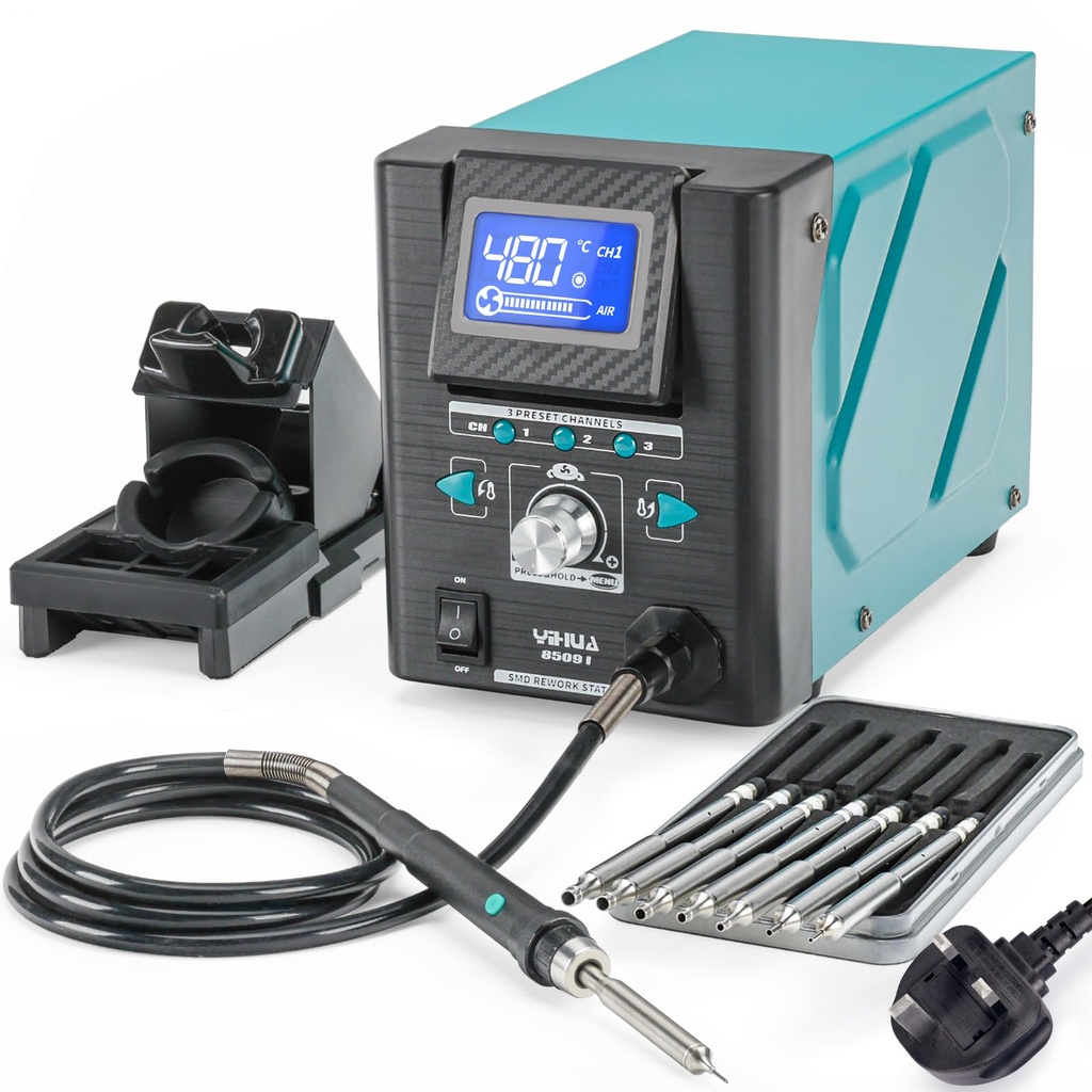 YIHUA 8509-I Precision Hot Air Soldering Station Hot Air Station with Rapid Heating, Tiltab