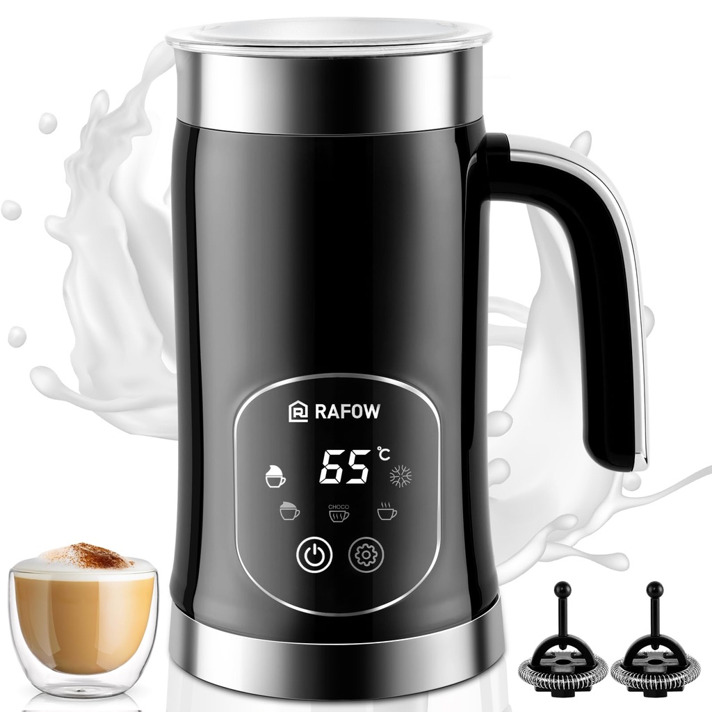 5 in 1 Milk Frother Electric - Automatic Milk Frothers 350ml Large Capacity Milk Steamer 