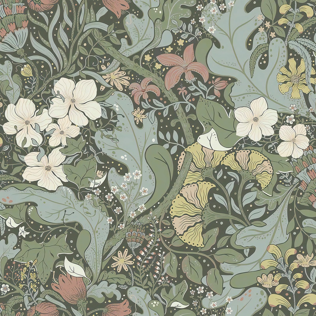 Timeet Self Adhesive Wallpaper Green Floral 41CM×3M Waterproof Peel & Stick Wallpaper Flower Leaves 
