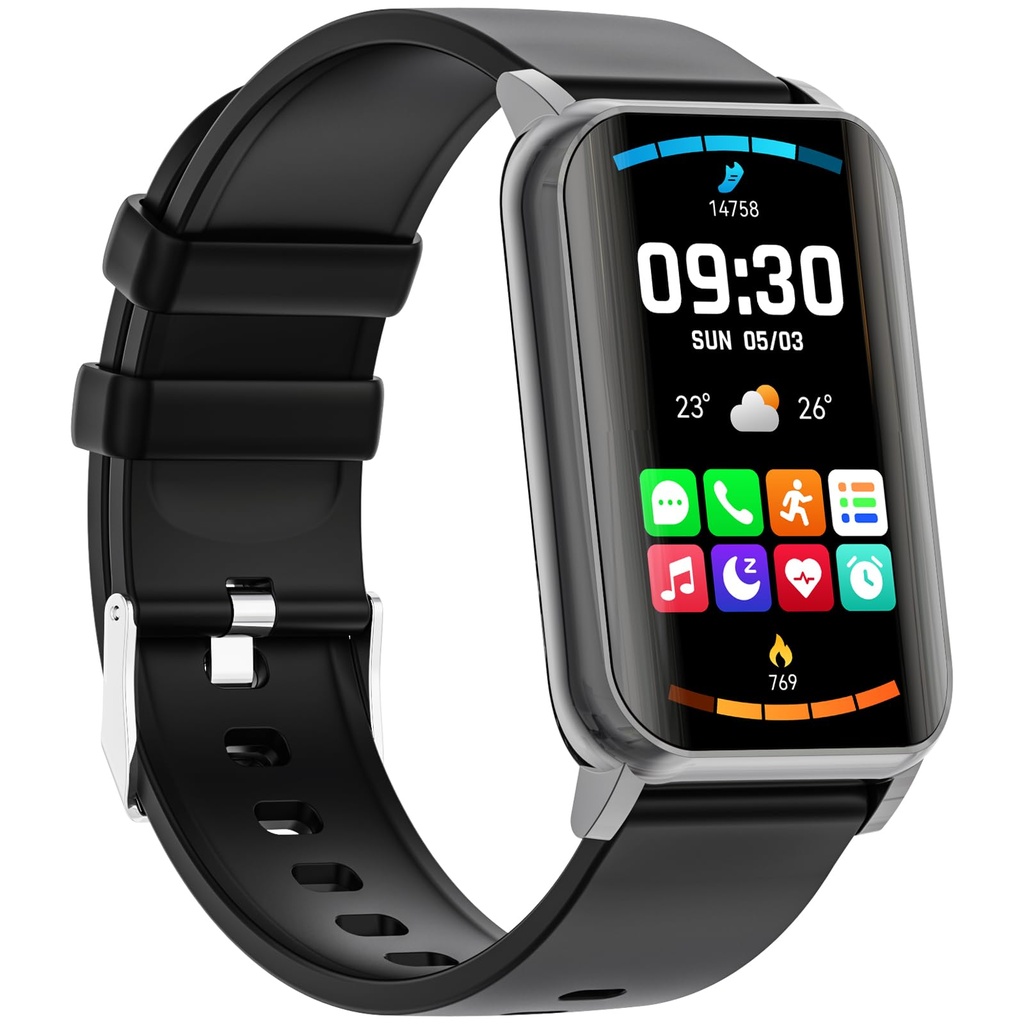 Mingdaln Smart Watch for Men Women (Answer/Make Calls), 1.57" Curved Screen Fitness Tracker