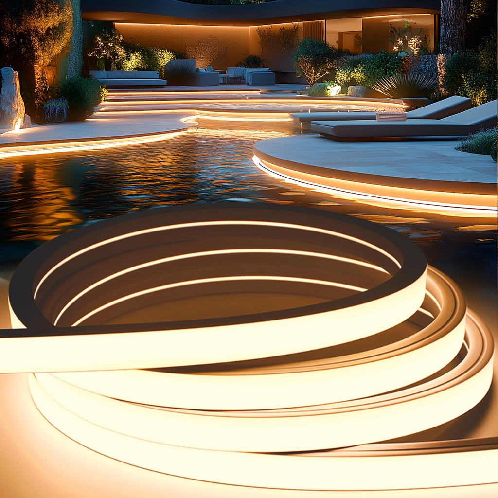 KSIBNW LED Strip Light Outdoor Waterproof Garden, 98.4ft/30m Silicone LED Lights Strip IP65